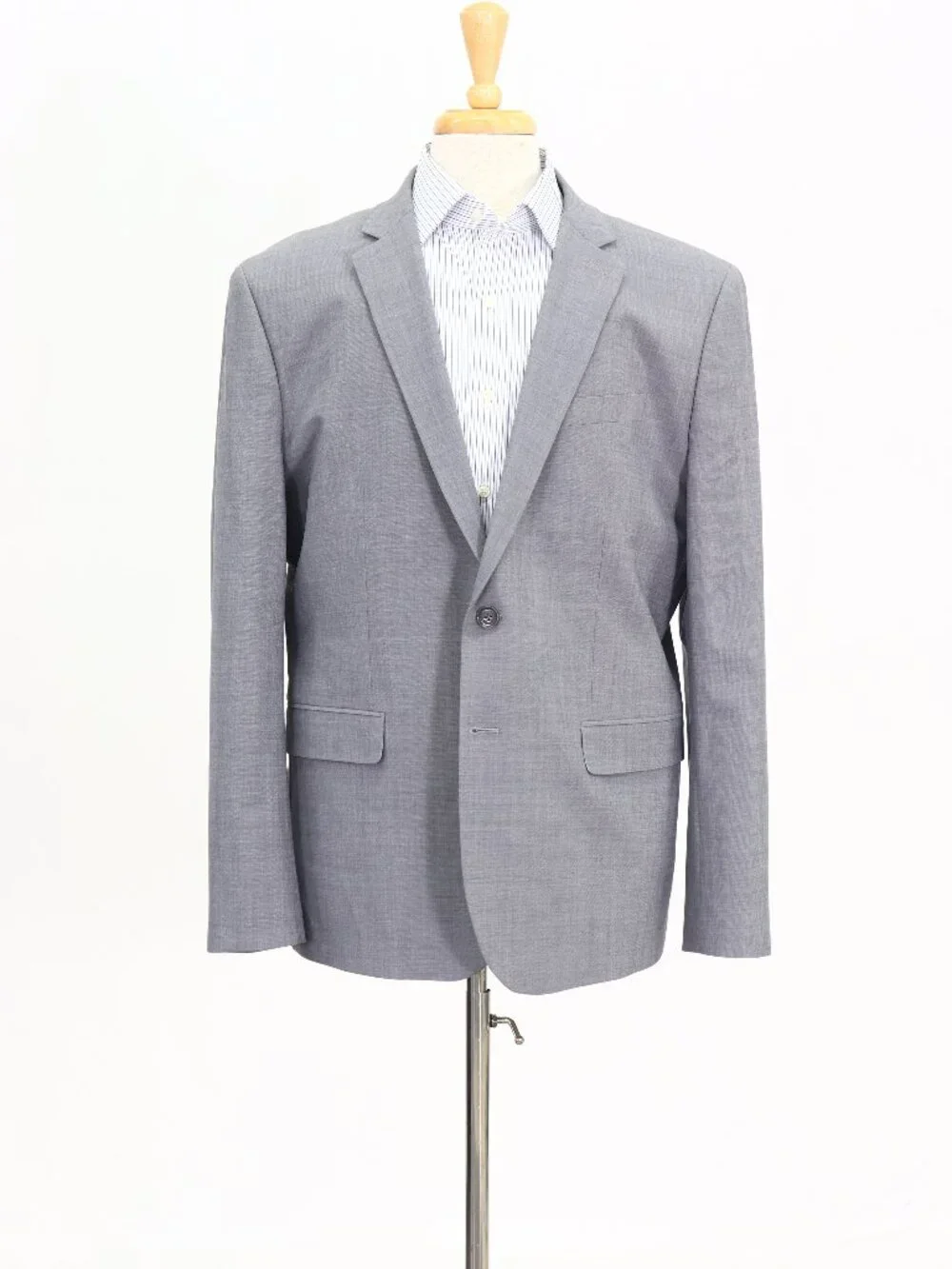 Express 48R Gray Blazer Sport Coat Jacket 2-Button Solid W865